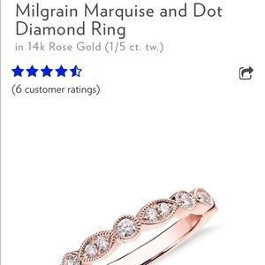 Milgrain and Marquise and Dot Diamond Ring